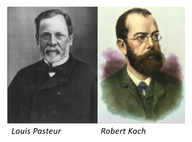 louis Pasteur en Robert Koch